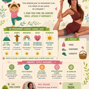 Stage d'été Yoga Enfant du 10 au 14 Aout 2026